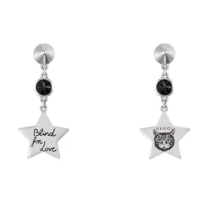 Gucci Blind For Love Silver Drop Earrings YBD50216500100U