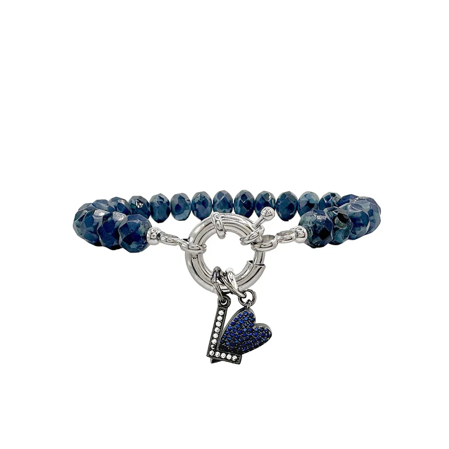Hailey Initial Heart Stack of Bracelets