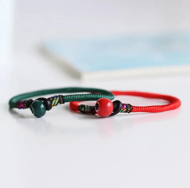 Hand made Boho DIY Ceramic beads Charm Bracelets