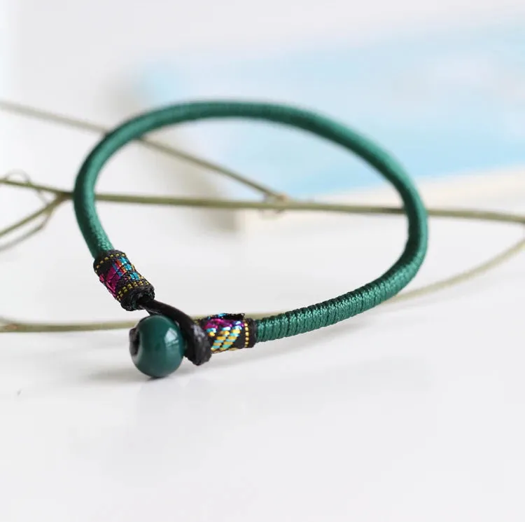 Hand made Boho DIY Ceramic beads Charm Bracelets
