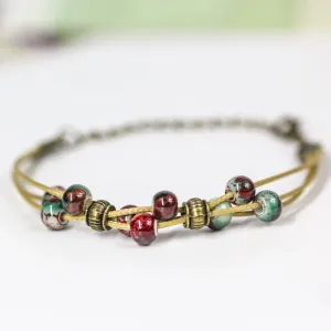 Hand made small pure  fresh women's ceramic creative DIY bracelet
