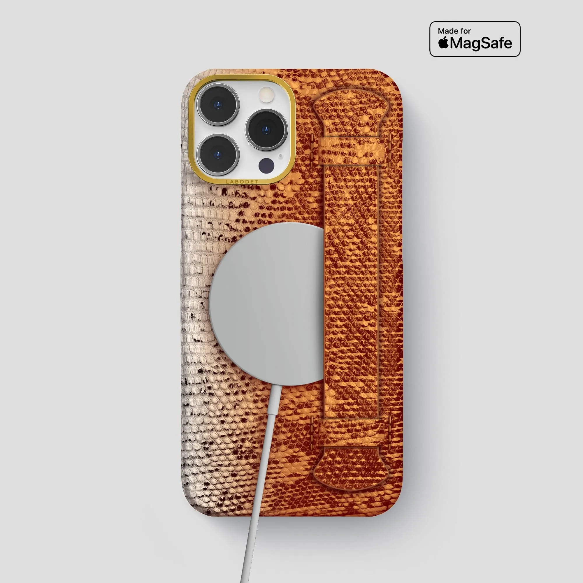 Handle Case For iPhone 15 Pro Max In Himalayan Lizard