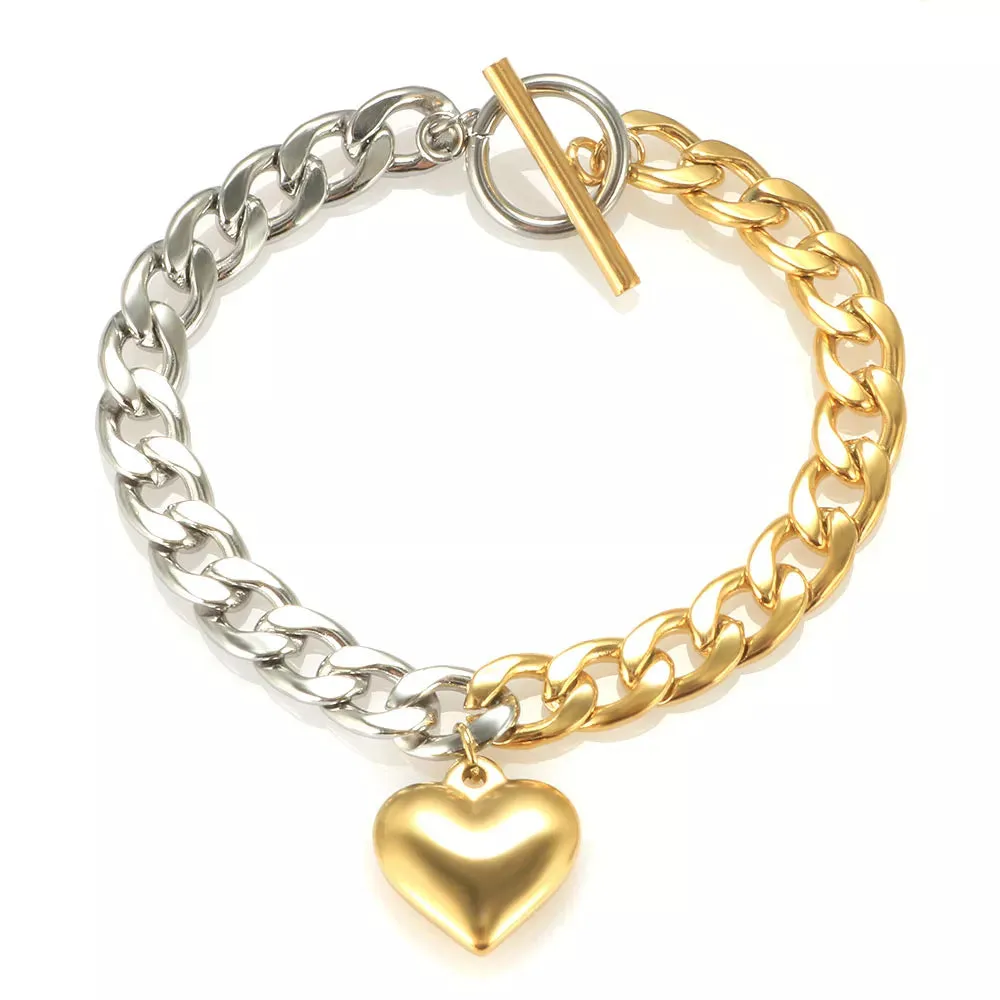 High Quality Heavy Cuban Chain Bracelet (Gold Golor | Silver Color )