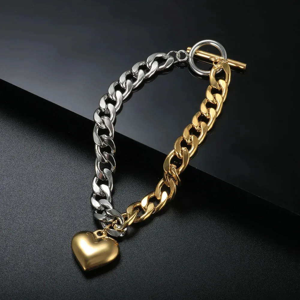 High Quality Heavy Cuban Chain Bracelet (Gold Golor | Silver Color )