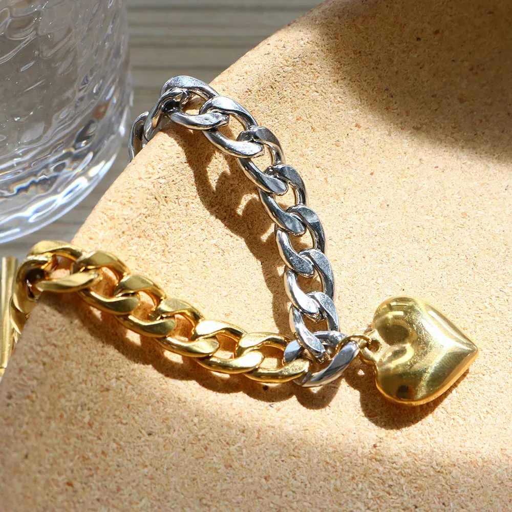 High Quality Heavy Cuban Chain Bracelet (Gold Golor | Silver Color )