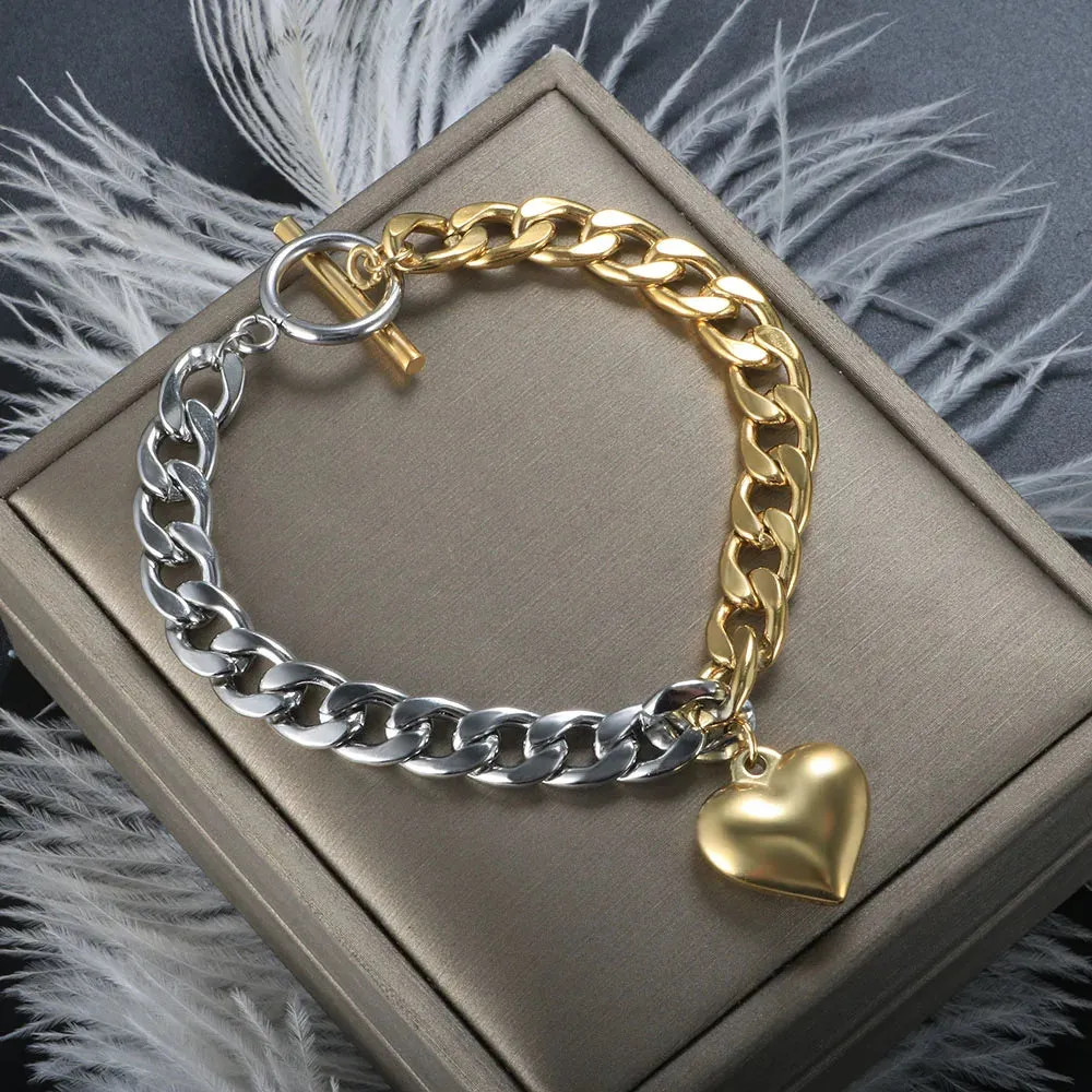 High Quality Heavy Cuban Chain Bracelet (Gold Golor | Silver Color )