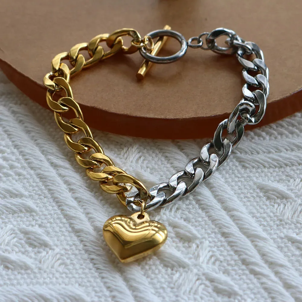 High Quality Heavy Cuban Chain Bracelet (Gold Golor | Silver Color )