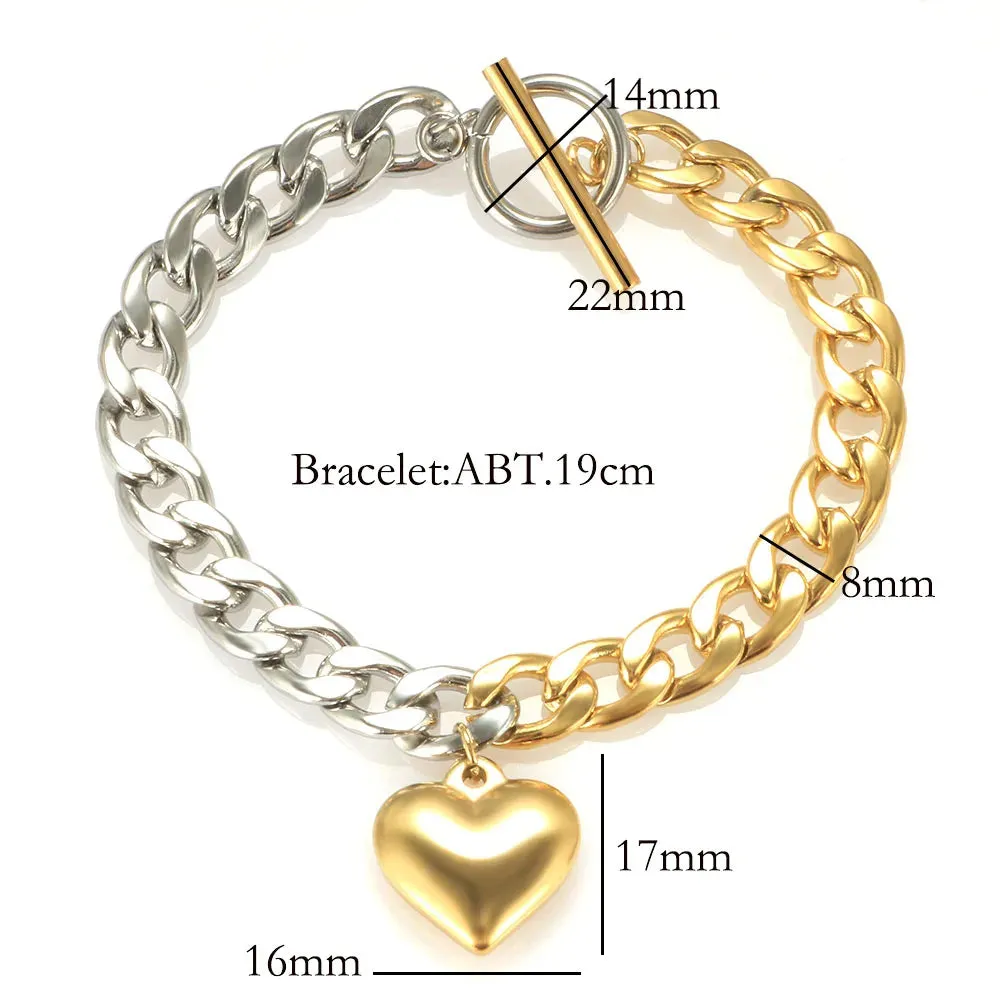 High Quality Heavy Cuban Chain Bracelet (Gold Golor | Silver Color )