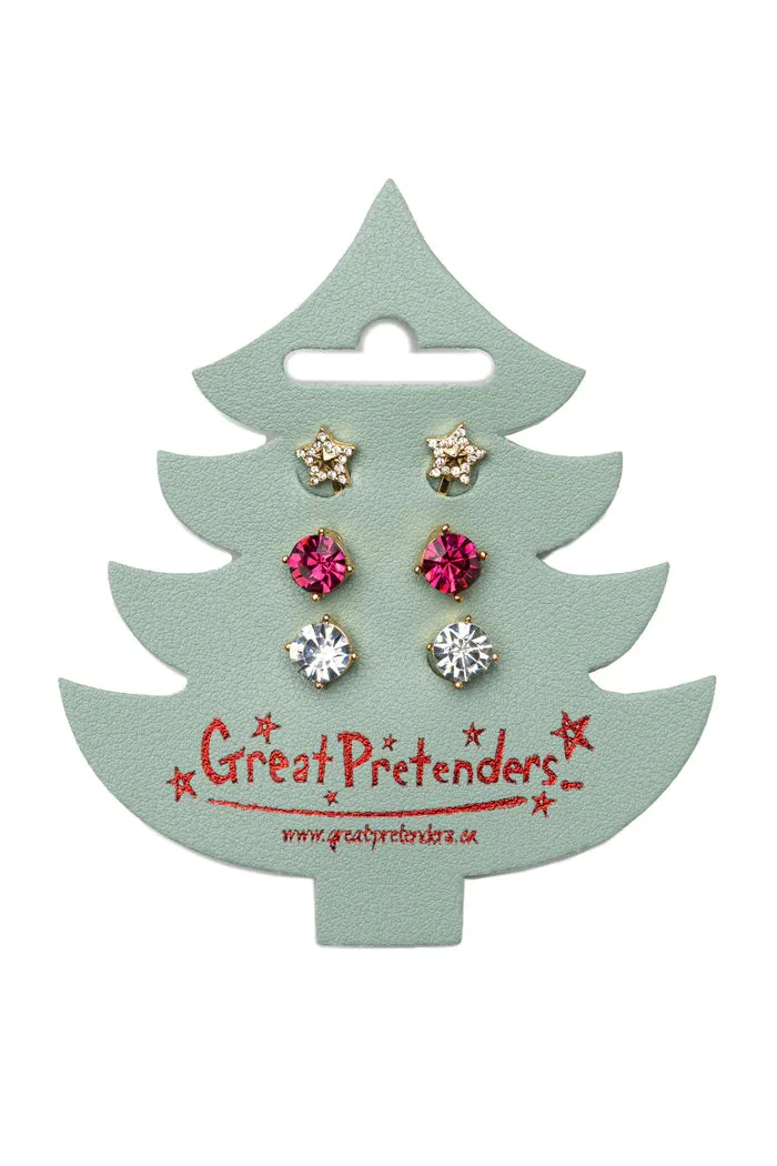 Holiday Tree Clip on Earrings