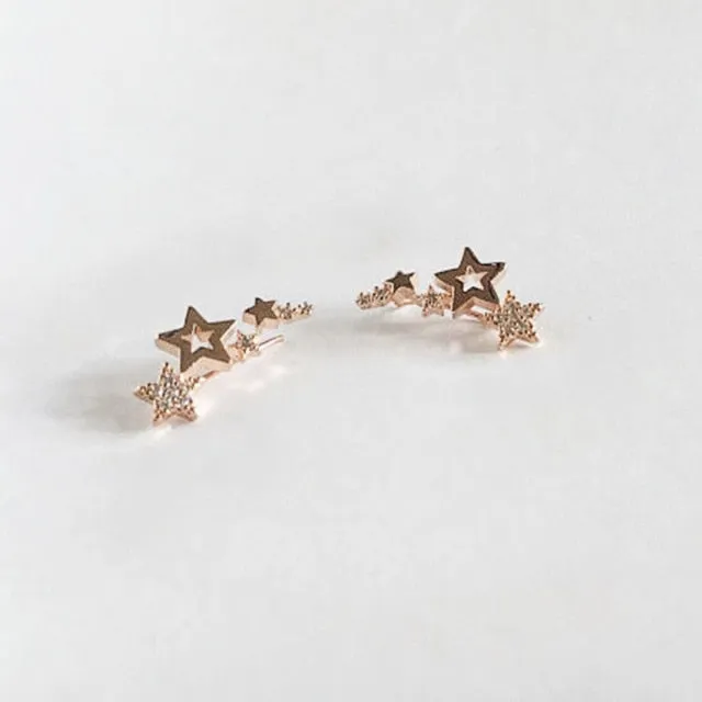 Hot Selling Simple Stylish Star Women Drop Earrings