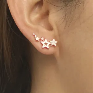 Hot Selling Simple Stylish Star Women Drop Earrings