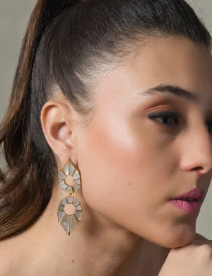 Infinity Shell Pearl Earrings