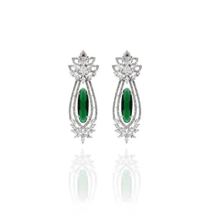Kim Zirconia Green Earrings