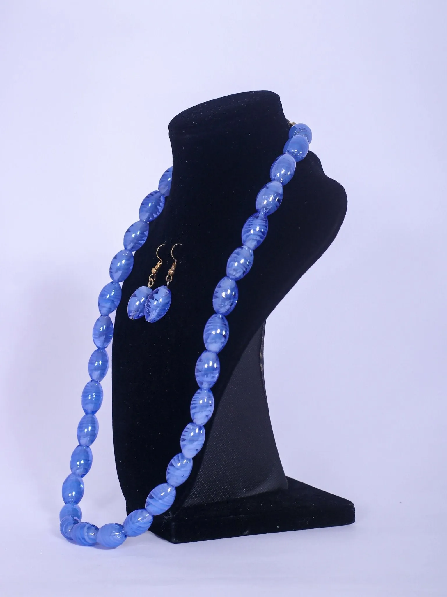 Klewisia Closet Shiny Pearls Necklace - Light Blue