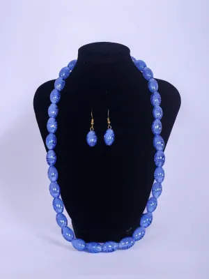 Klewisia Closet Shiny Pearls Necklace - Light Blue