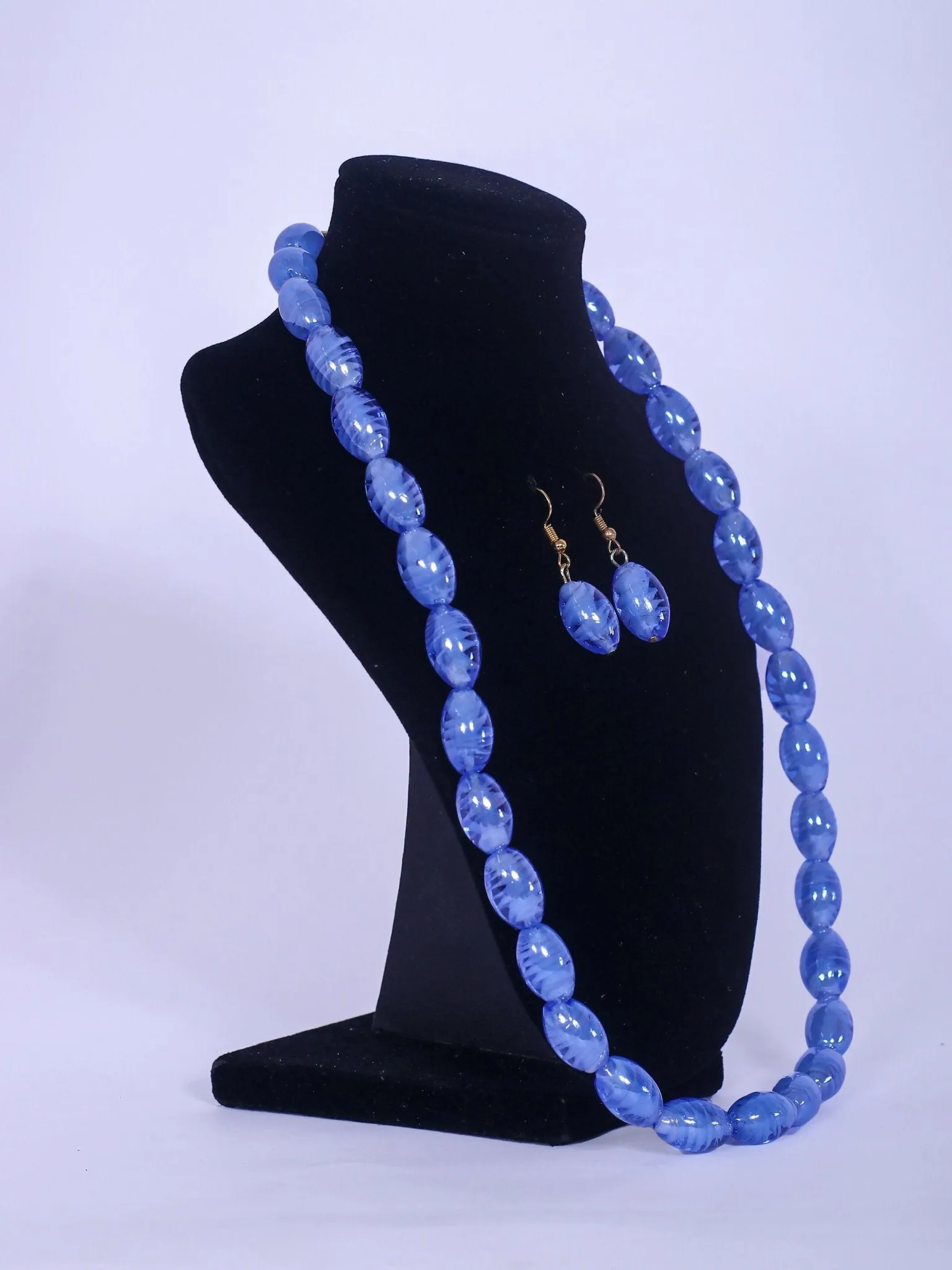 Klewisia Closet Shiny Pearls Necklace - Light Blue