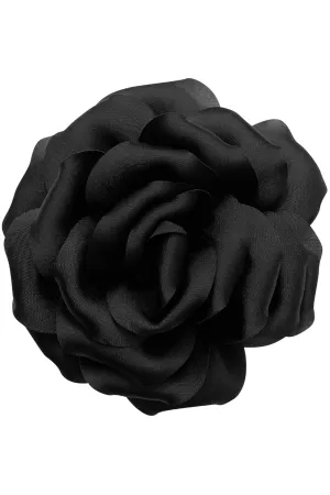 La Liaison Satin Flower Charm in Black
