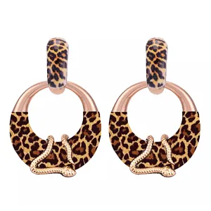 Large Bold Gold Snake Hoop Earrings - Multiple Colors