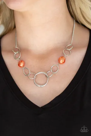 Lead Role - Orange Paparazzi Necklace