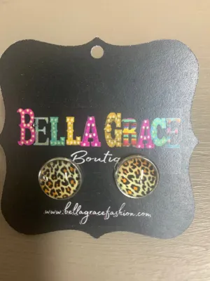 Leopard Stud Earrings