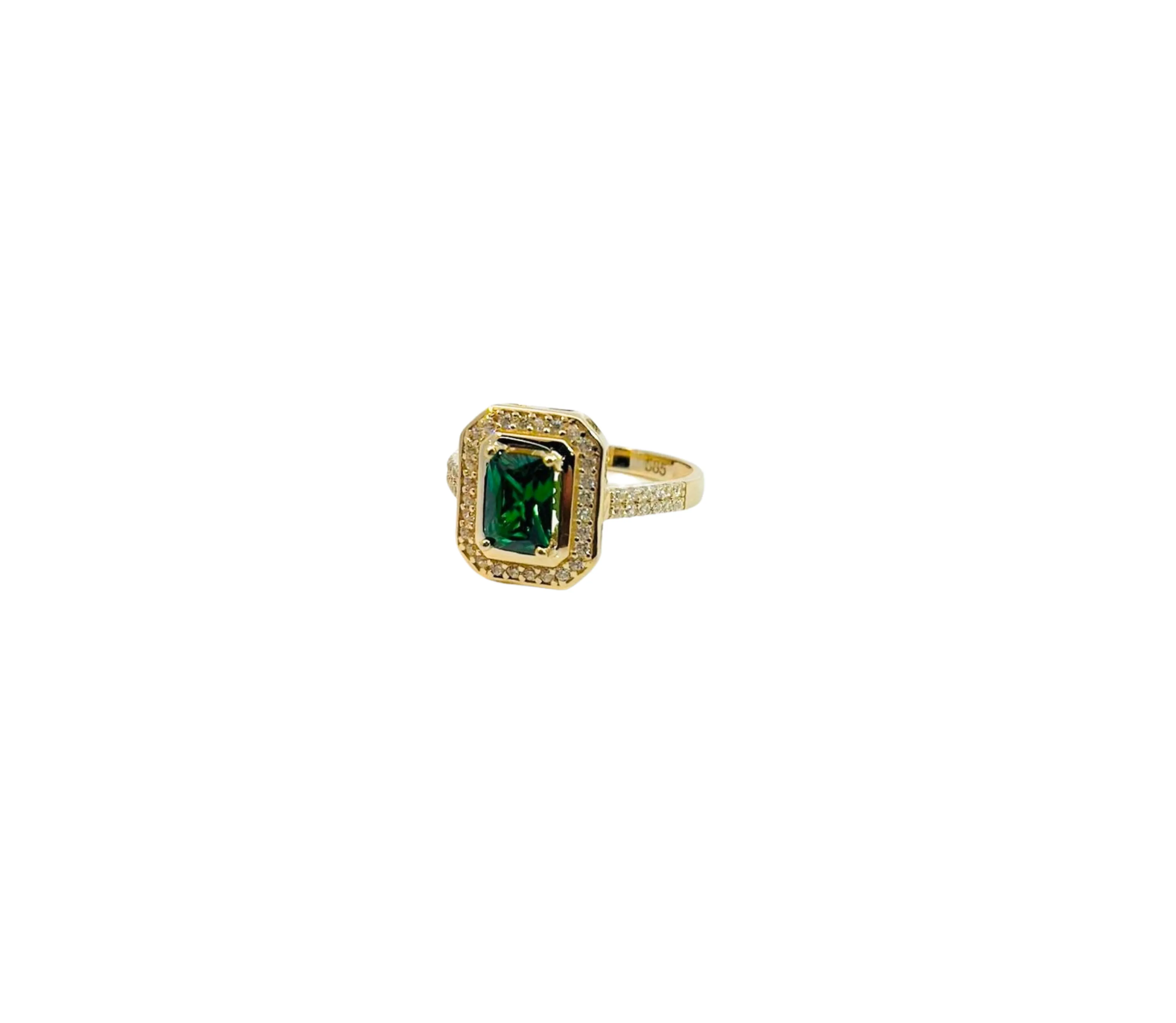 Lesotho Jewellery 14k Gold Ring for Women - 3.22 Grams, Size -O
