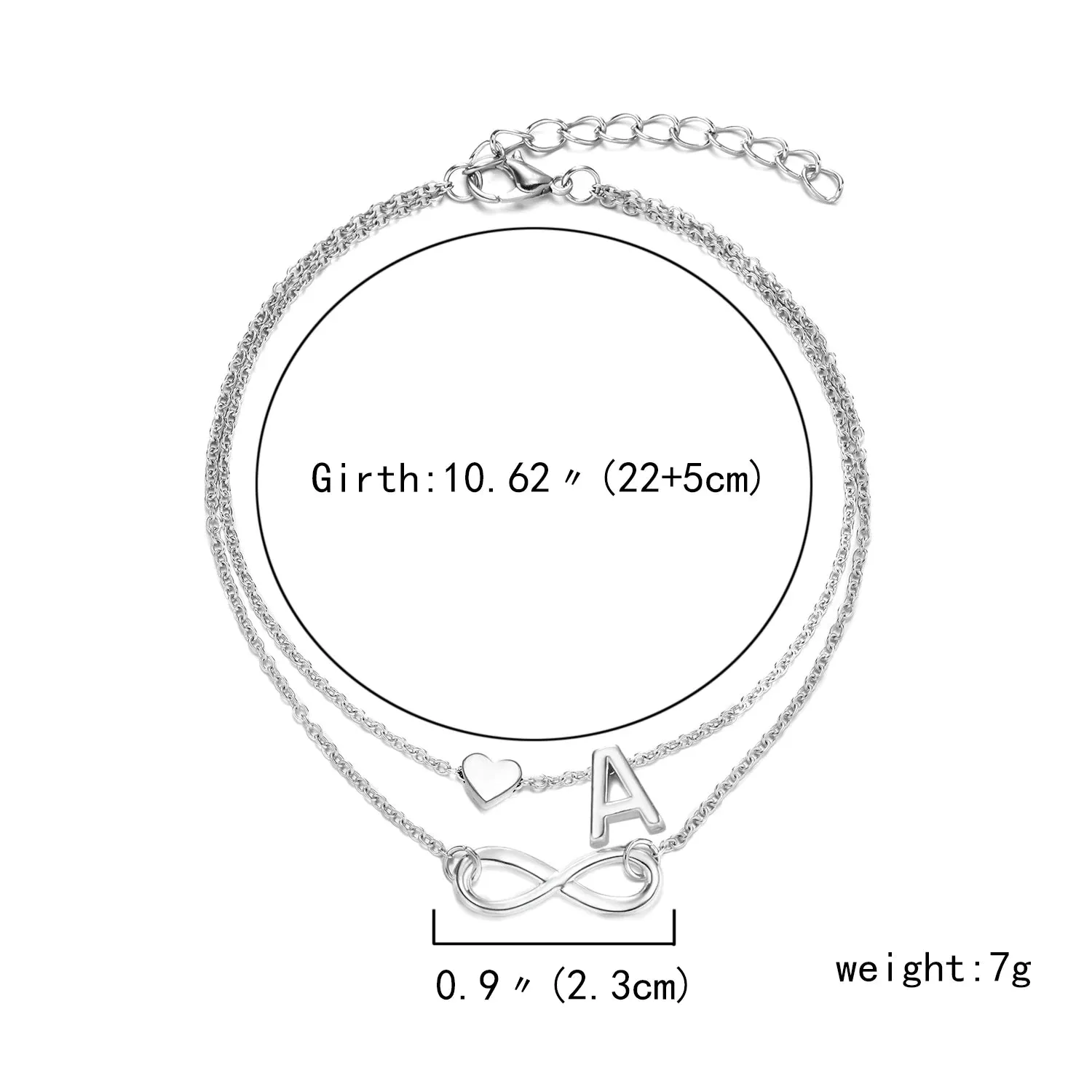 Letter Initial Anklet