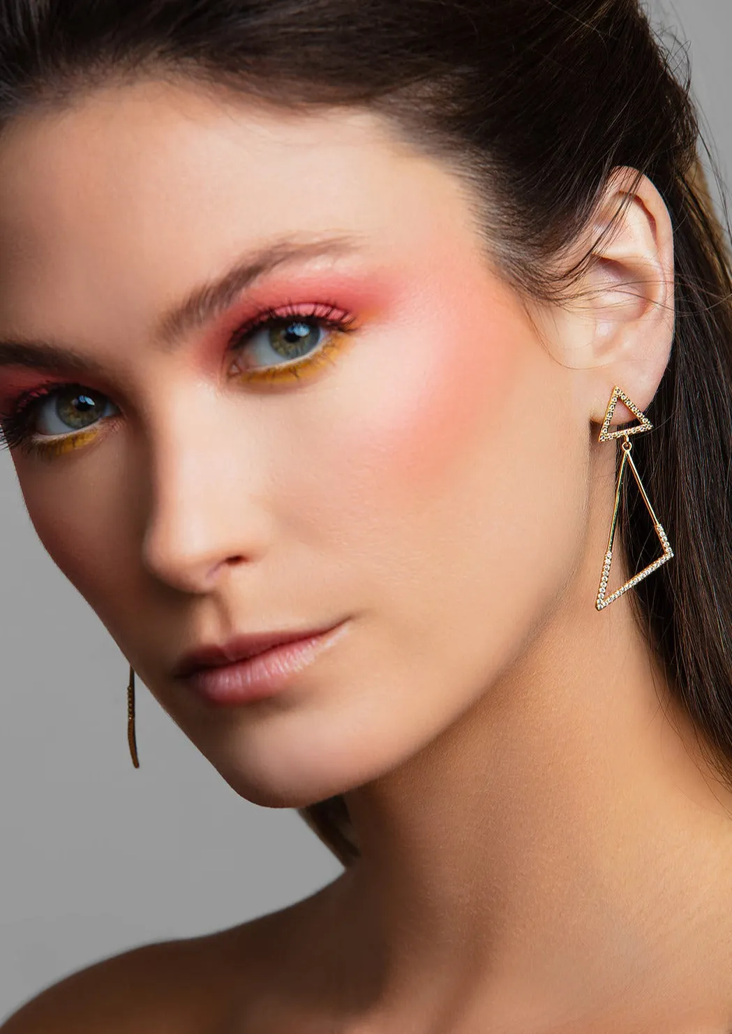 Libby Crystal Triangle Earrings