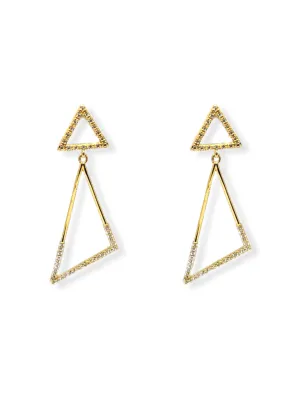 Libby Crystal Triangle Earrings