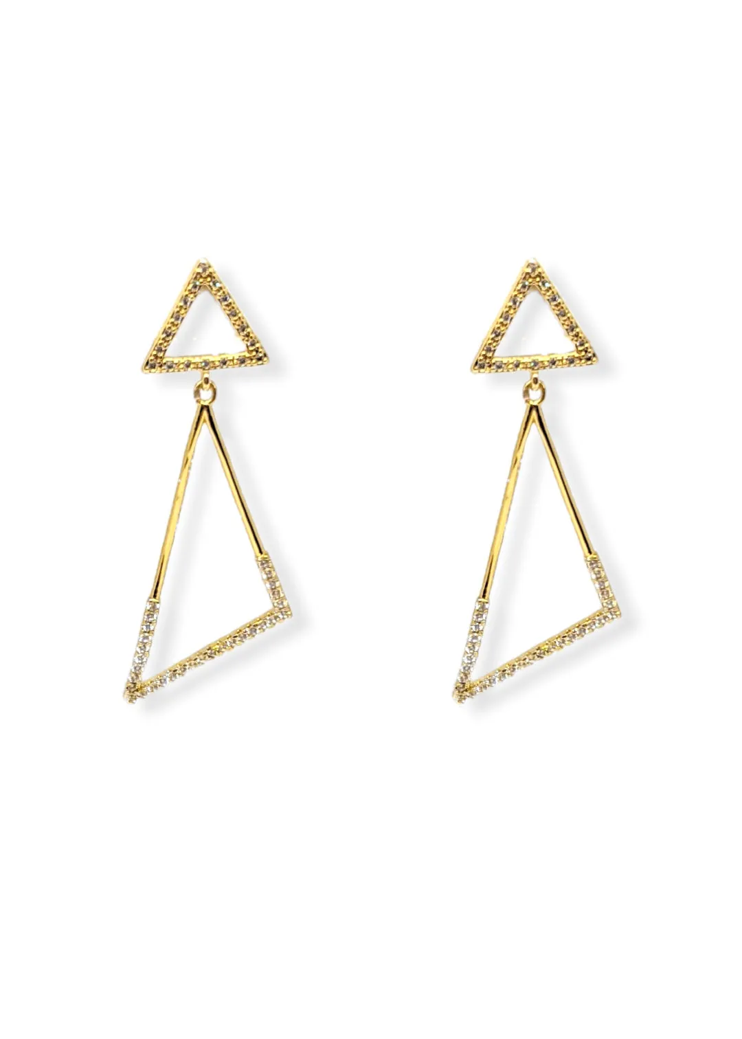 Libby Crystal Triangle Earrings