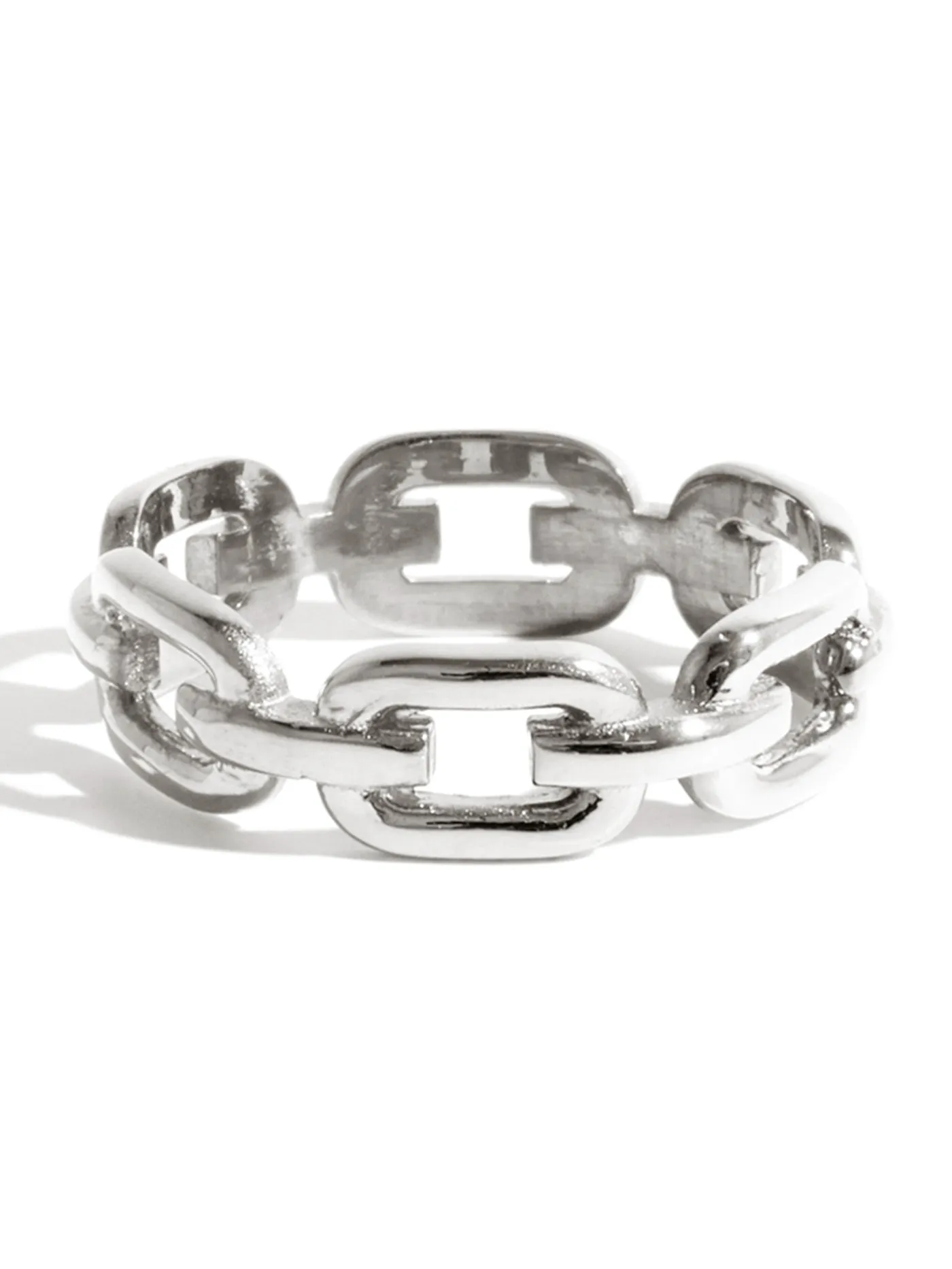 Link Chain Ring In Silver