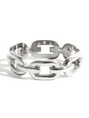 Link Chain Ring In Silver