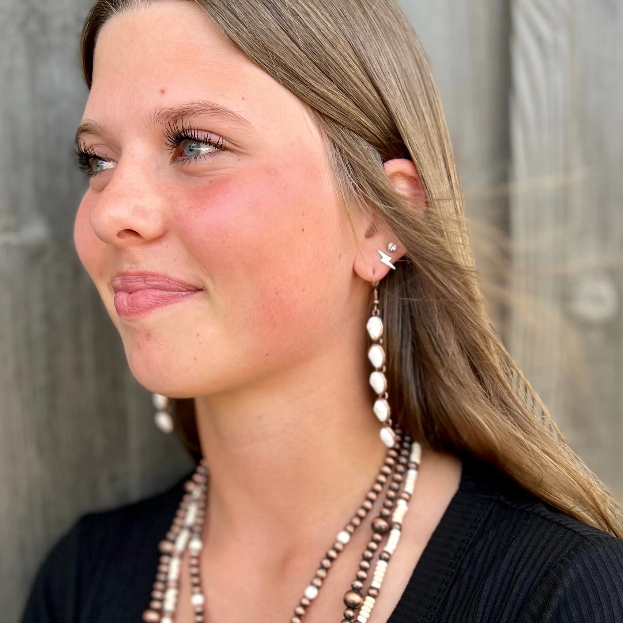 Linked To Copper Earrings