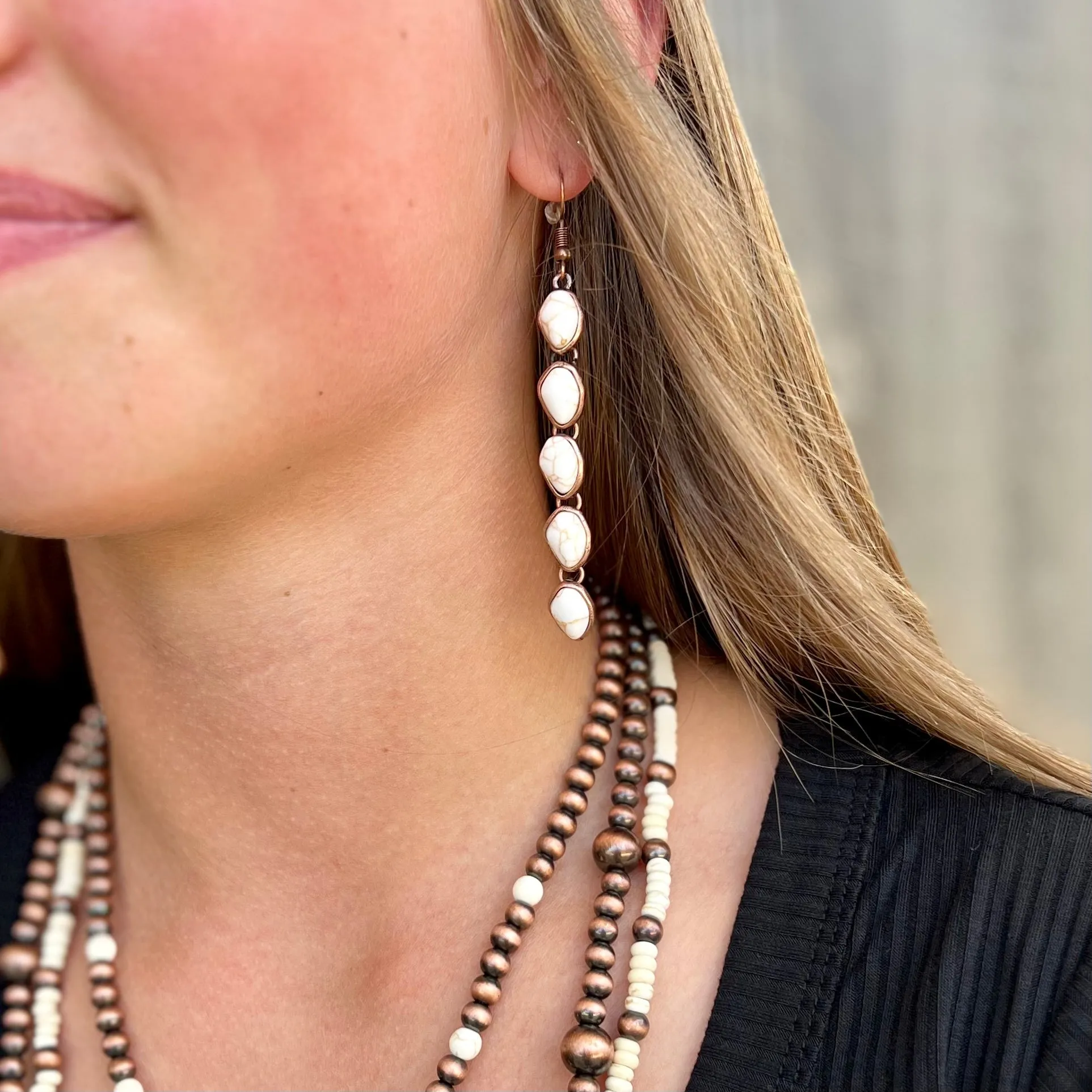 Linked To Copper Earrings