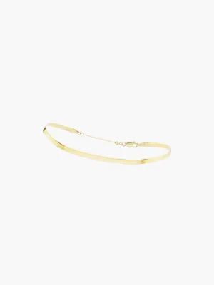Liquid Gold Herringbone Anklet