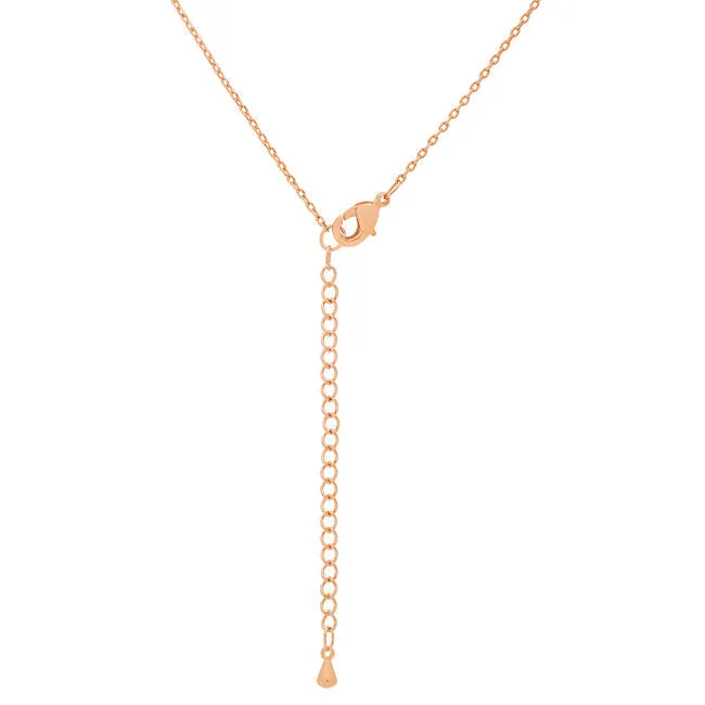 LOVCIA Rose Gold Tone Initial F Necklace