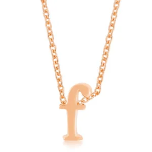 LOVCIA Rose Gold Tone Initial F Necklace