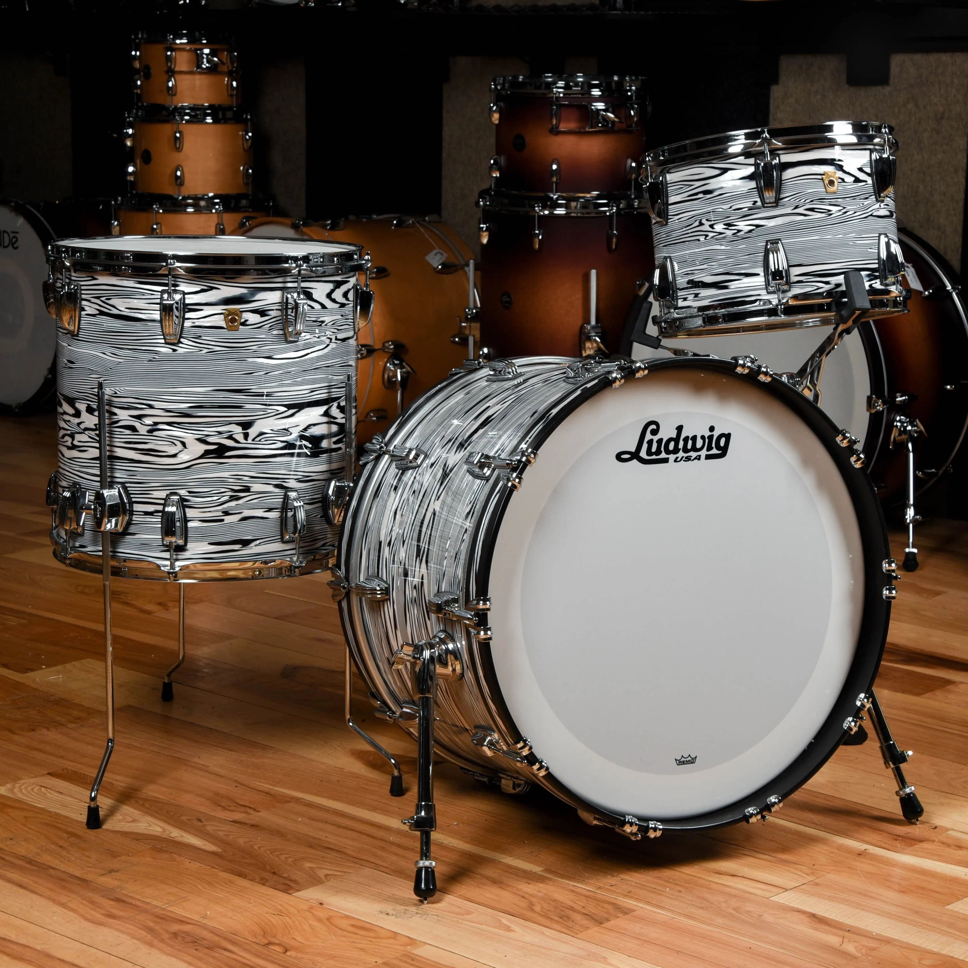 Ludwig Legacy Mahogany 13/16/22 3pc. Drum Kit White Strata
