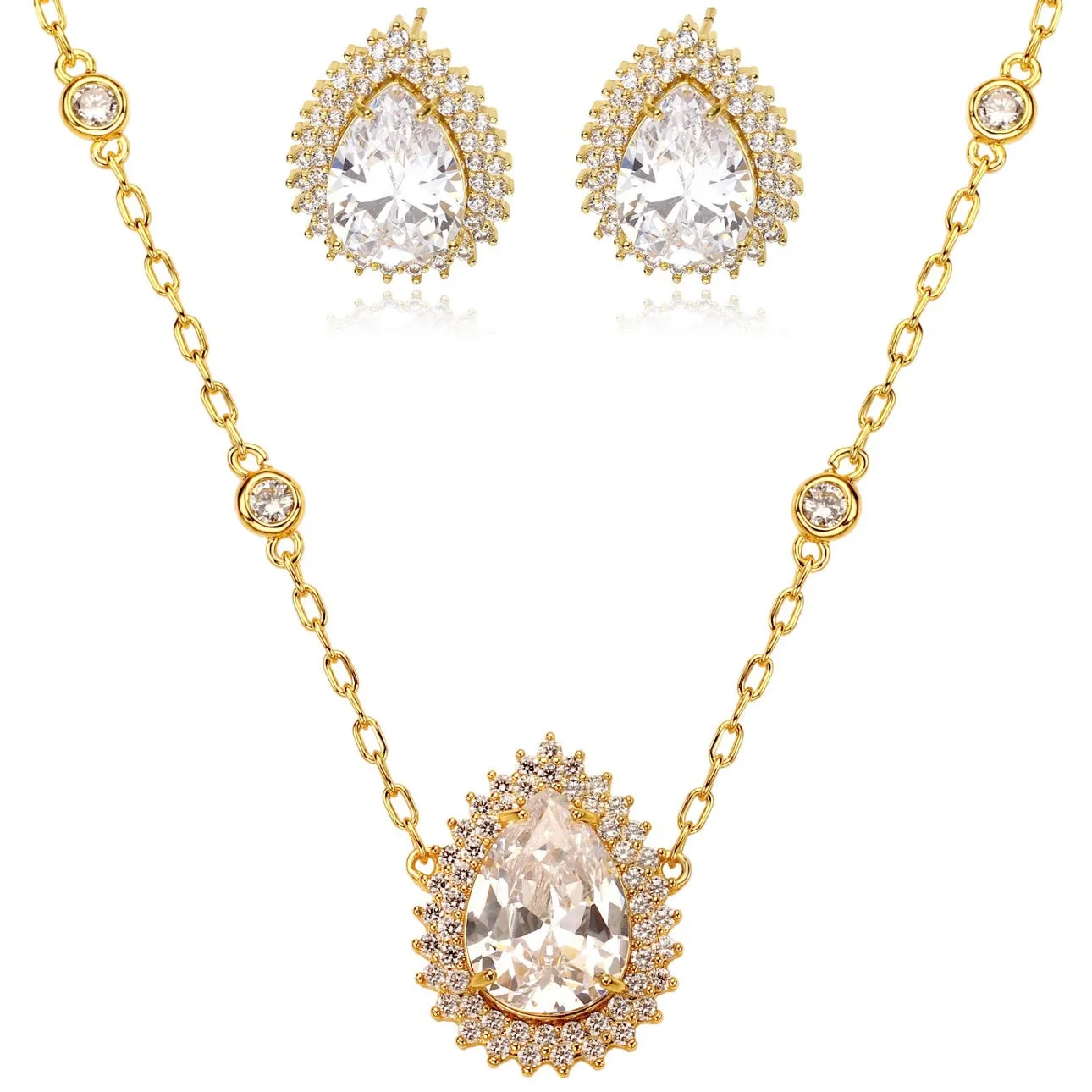 LUXURIOUS DROP SET | Double 18K Gold Plated