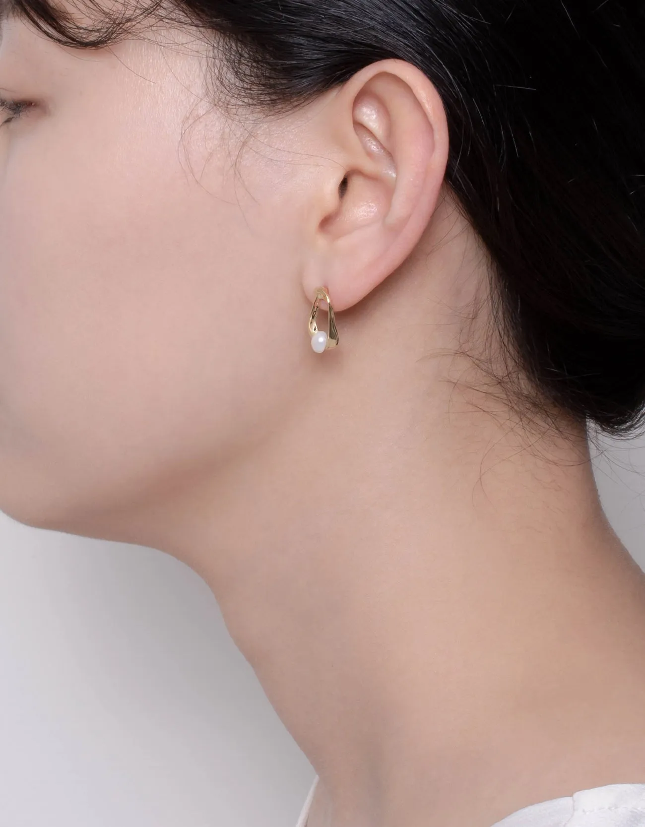 Luxurious Gold-Plated Freshwater Pearl Studs by Percocero