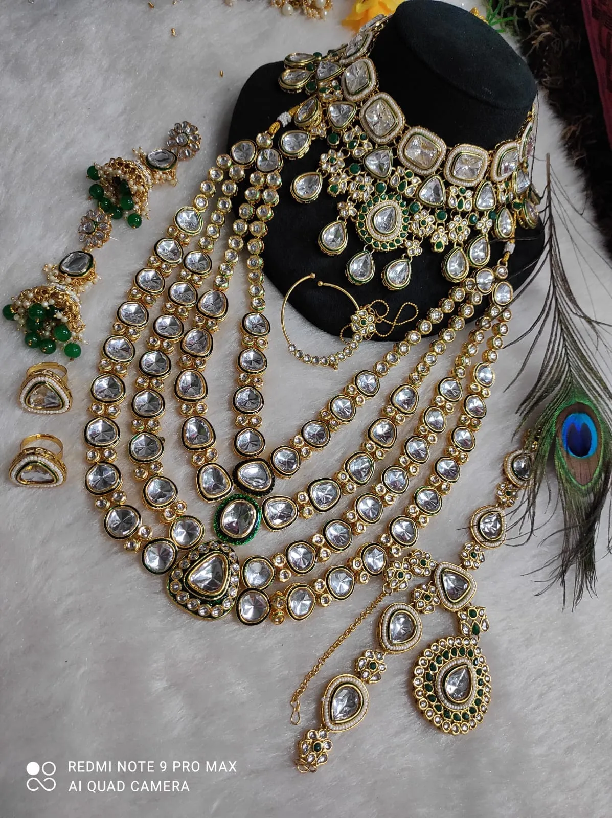 Luxurious Green Heavy Bridal Set