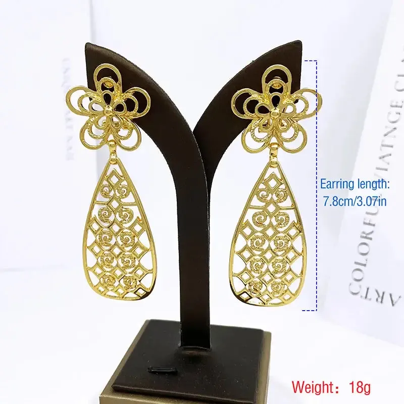 Luxurious Two-Tone Gold Drop Earrings