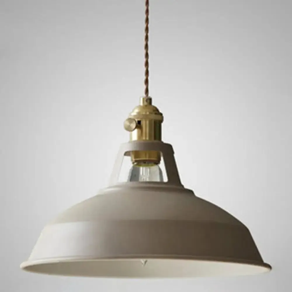 Macarons Industrial  Barn Shade Pendant Light Metal 1-Light Pendant Lighting For Restaurant
