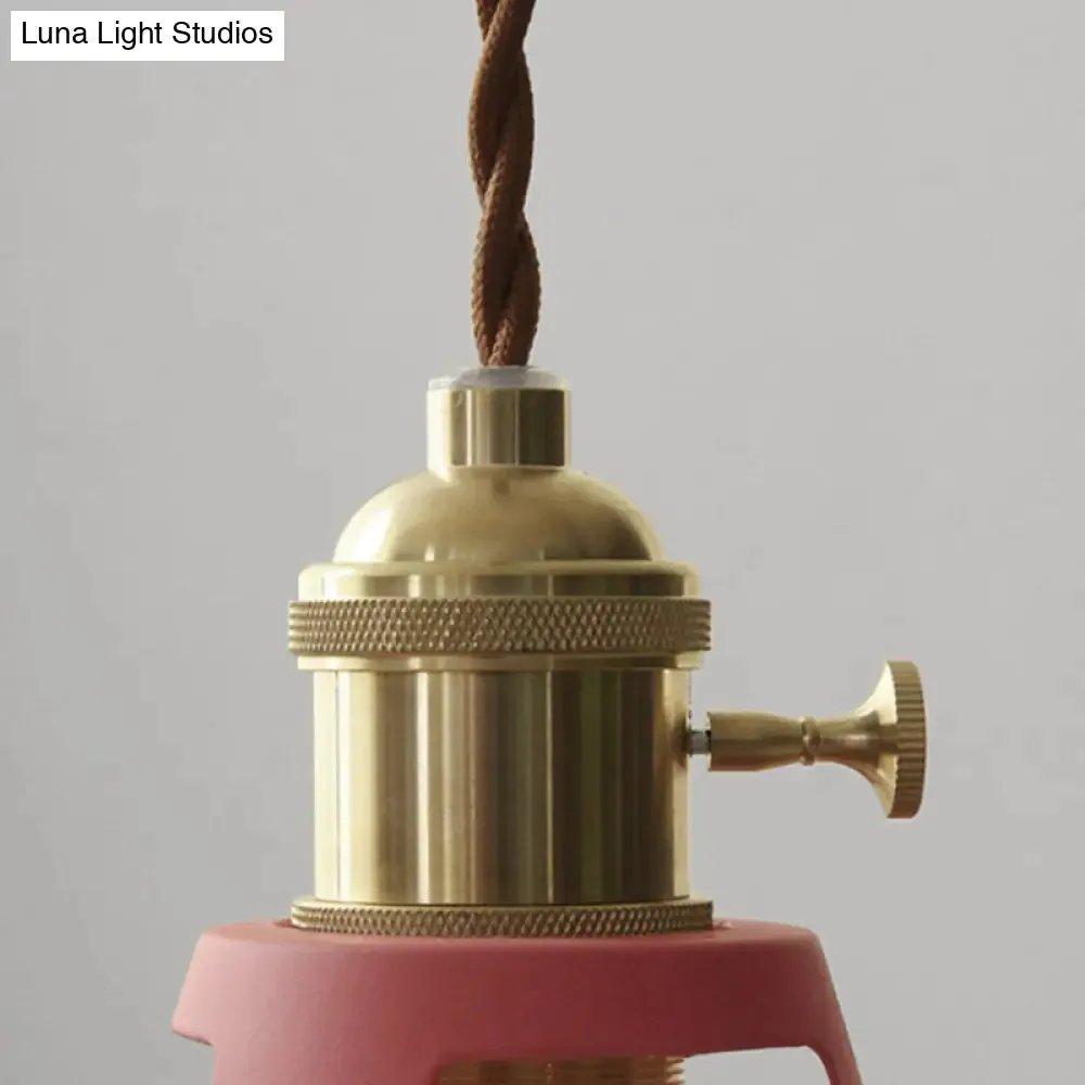 Macarons Industrial  Barn Shade Pendant Light Metal 1-Light Pendant Lighting For Restaurant