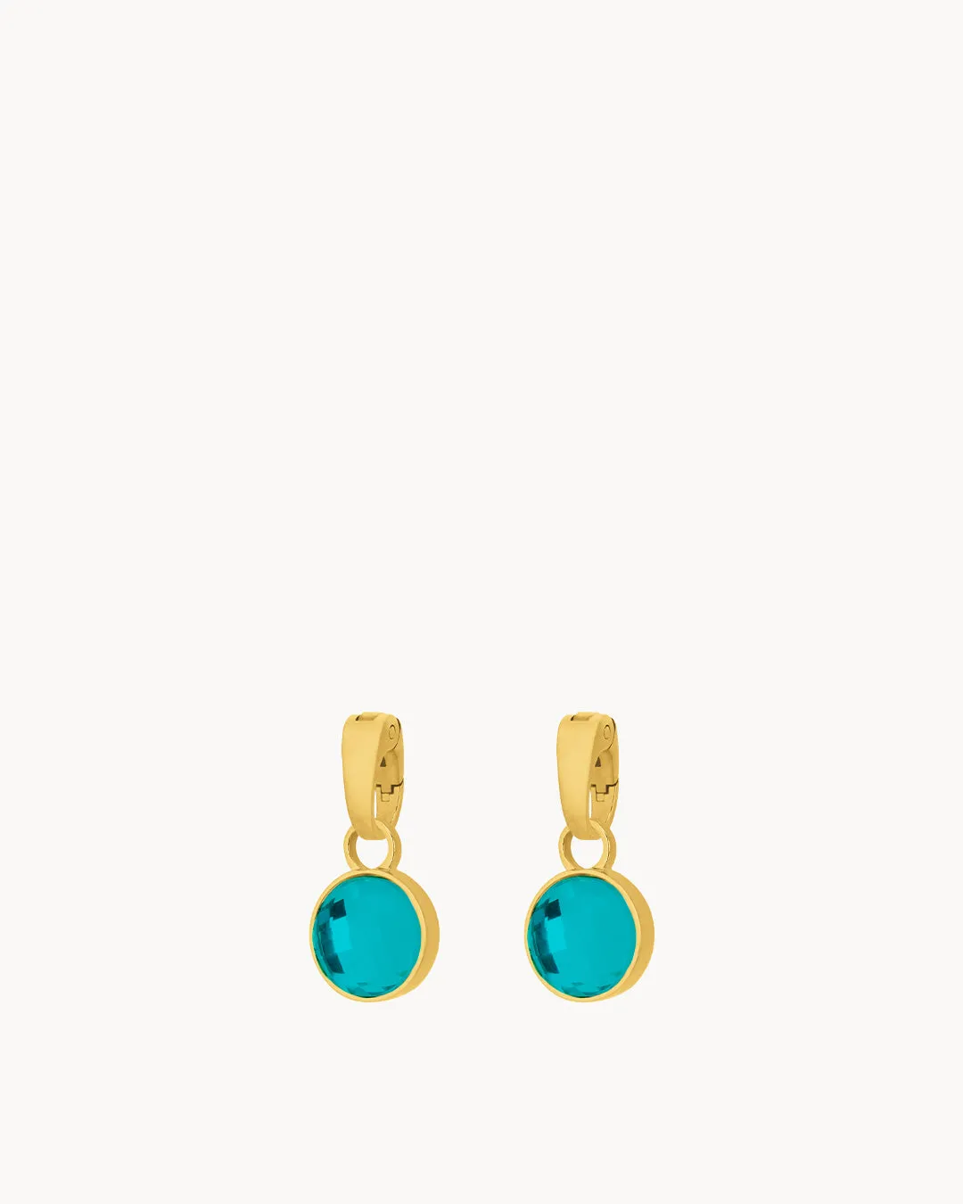 May Birthstone Friendship Dainty Signature Earring Pendants, Gold