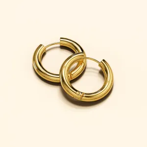 Mellow Hoop Gold Layered Earrings