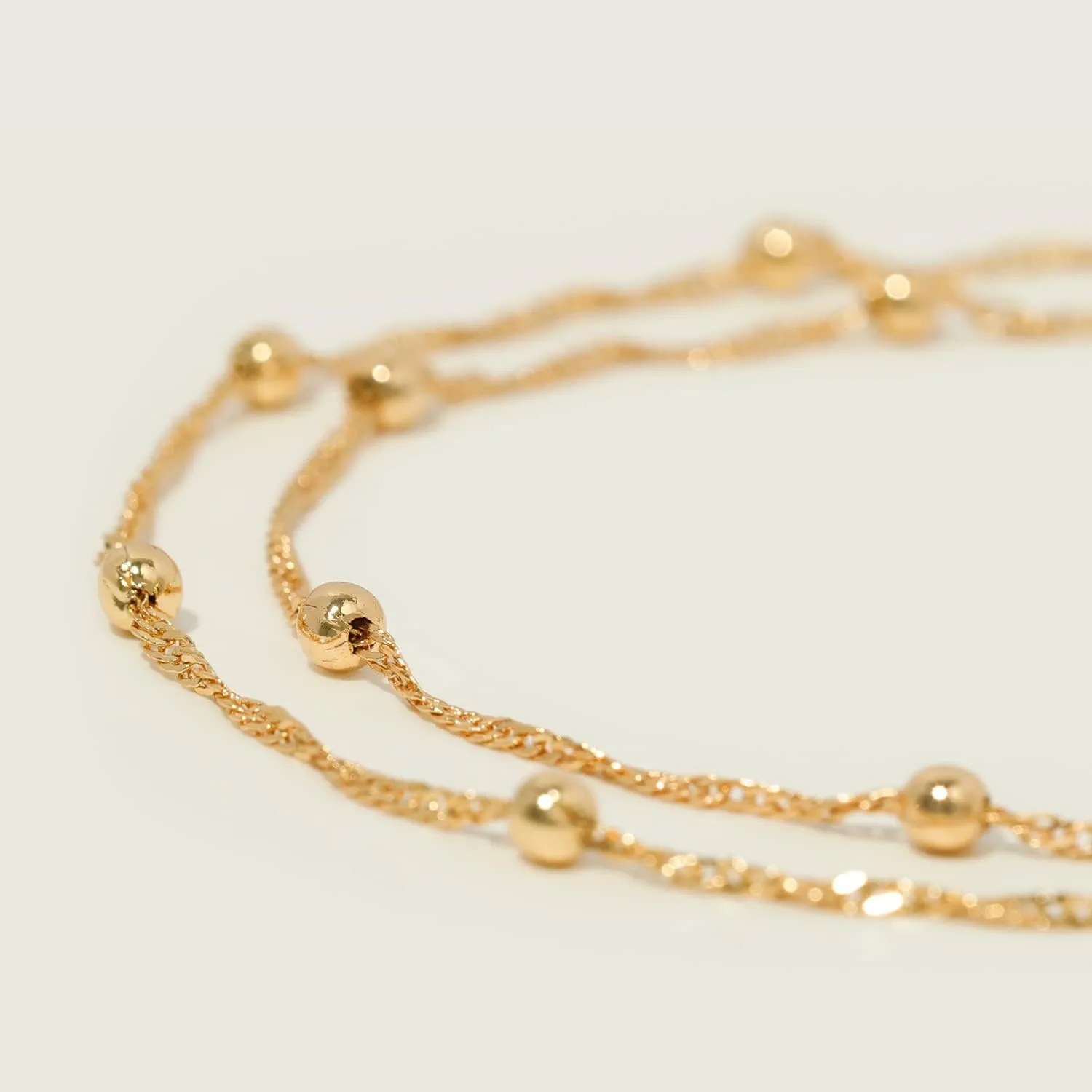 MEVECCO Anklet for Women Gold Chain 14K Gold Plated Dainty Boho Beach Summer Simple Foot Jewelry Ankle Bracelet
