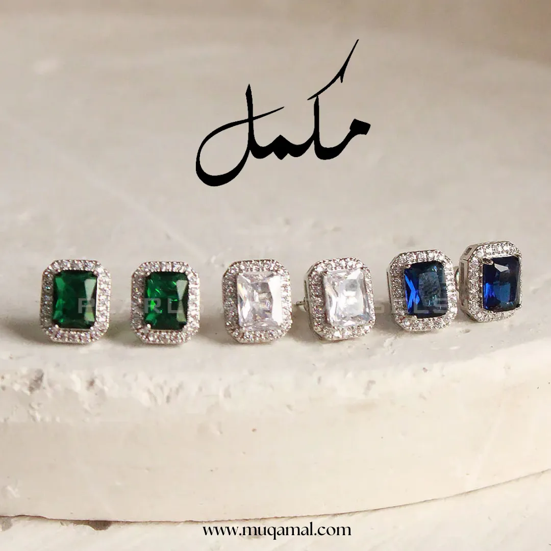 Minted Elegance studs