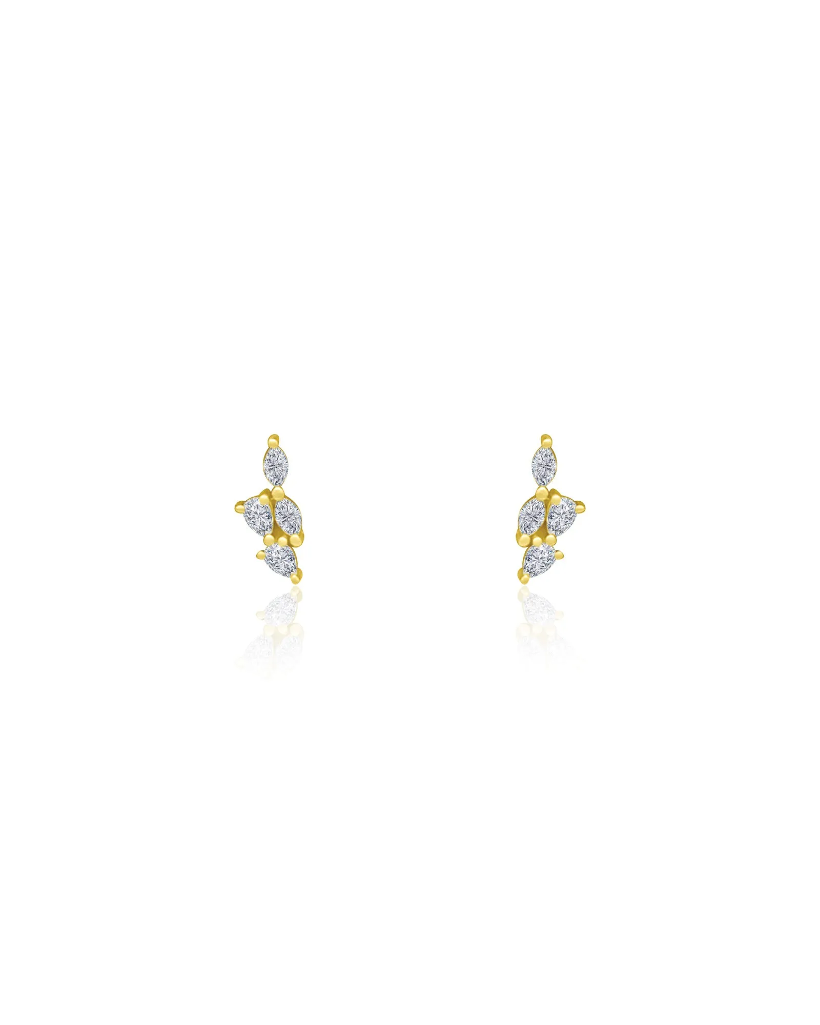 Mixed Four Diamond Studs