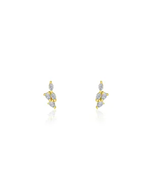Mixed Four Diamond Studs