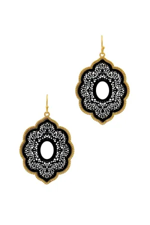 Modern Chic Two Tone Drop Earring